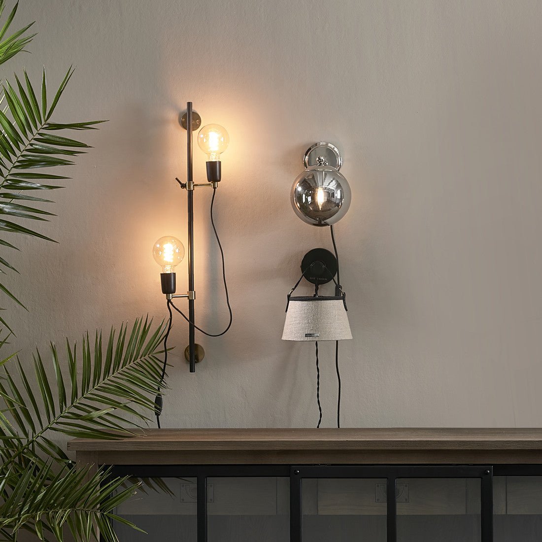 Lille Wall Lamp grey smoke - Rathwood Store