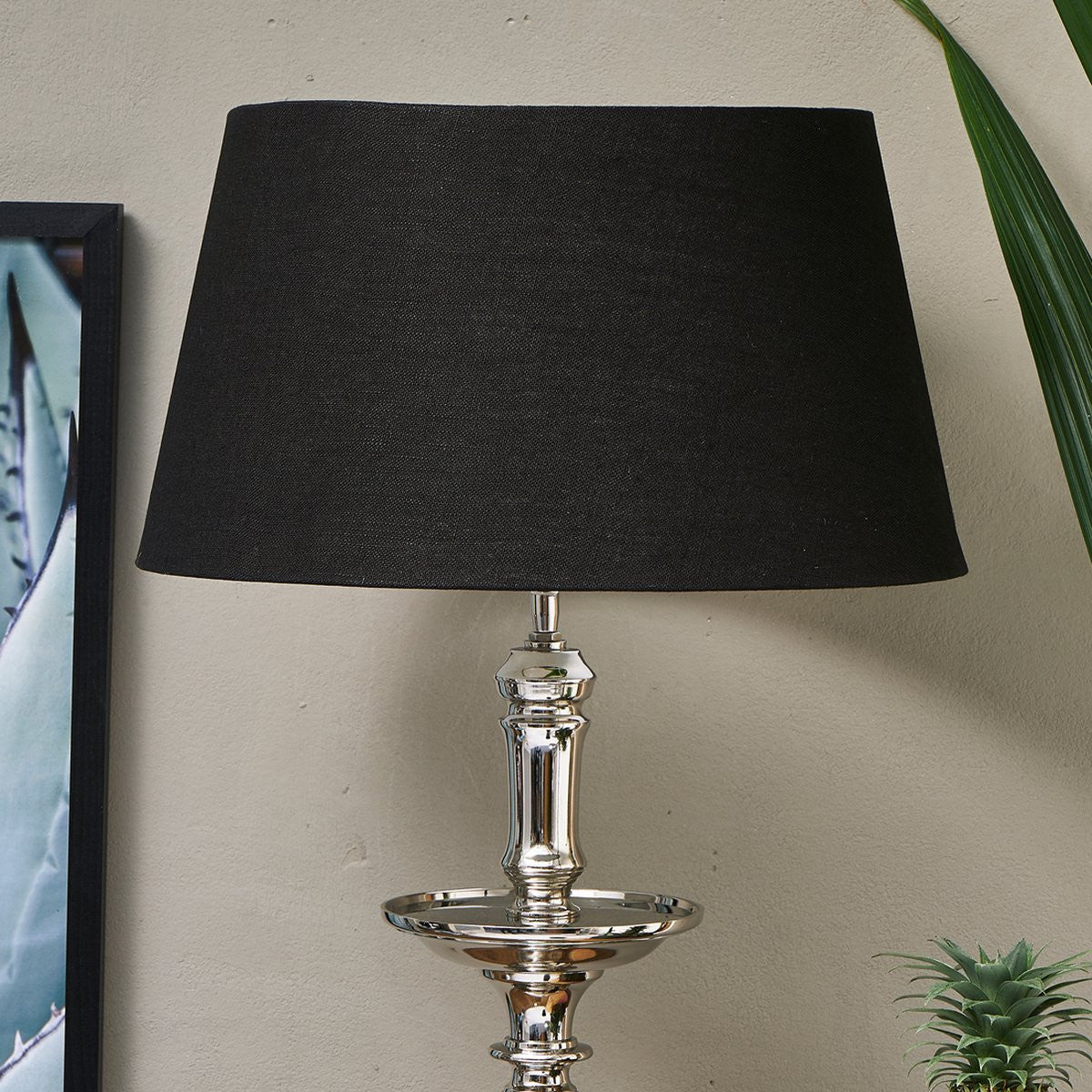 Loveable Linen Lampshade all black 35x45 - Rathwood Store