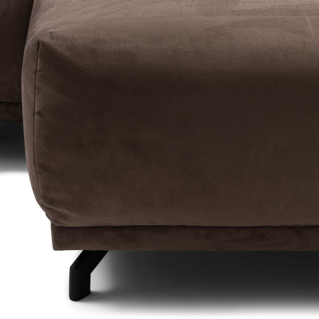Marciana Electric Sofa with Chaise Longue Right, scottish suede, brown sugar - Rathwood Store