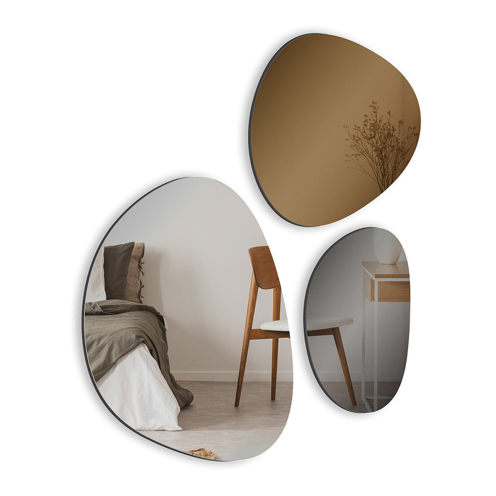 Modern Mirror 3 - Piece Set - Clear, Dark Bronze, Warm Grey - Rathwood Store