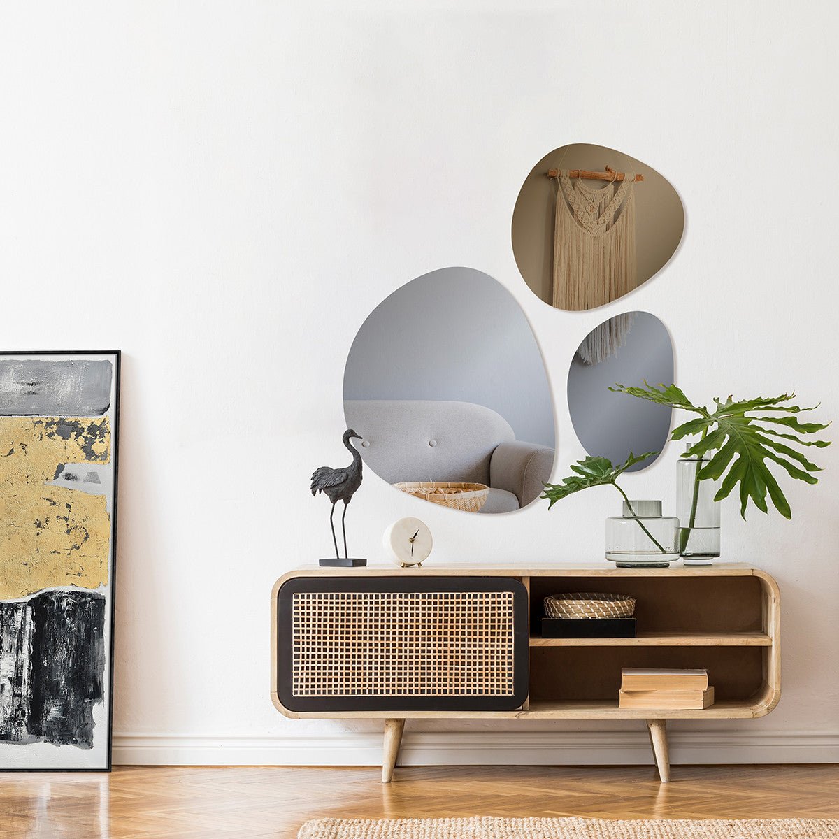 Modern Mirror 3 - Piece Set - Clear, Dark Bronze, Warm Grey - Rathwood Store