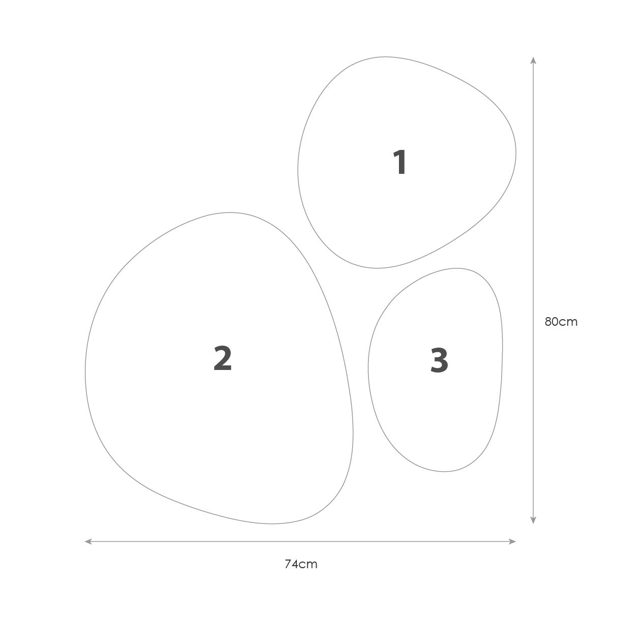 Modern Mirror 3 - Piece Set - Clear, Orange, Rose Gold - Rathwood Store