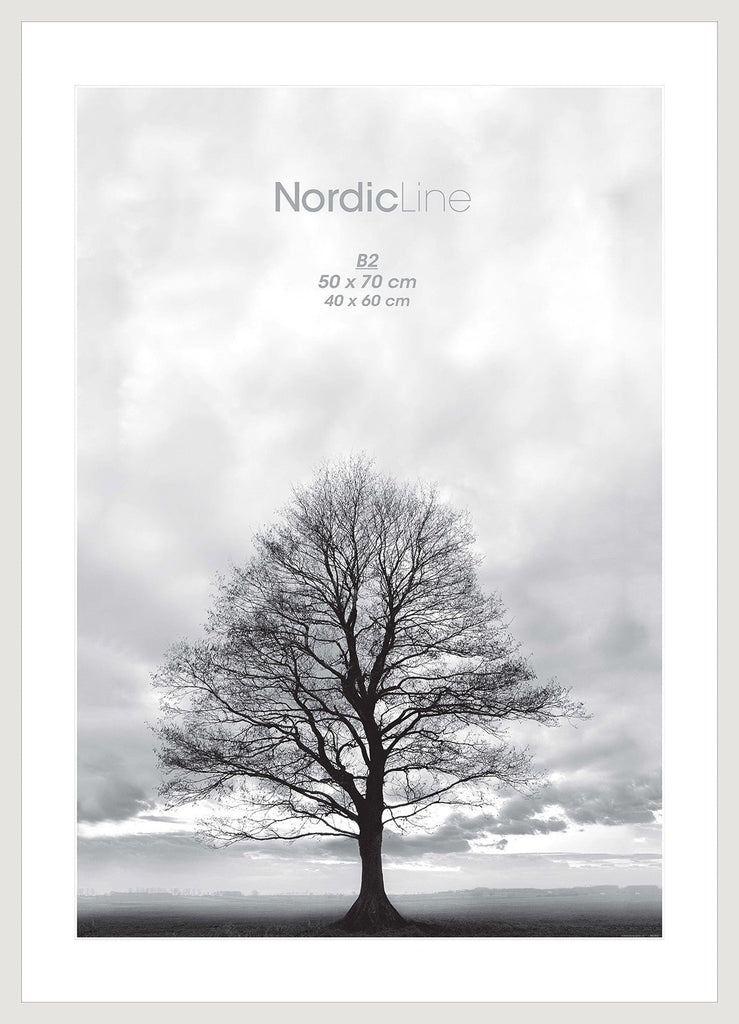 Nordic Line Slim White, 50cmx70cm wall frame - Rathwood Store