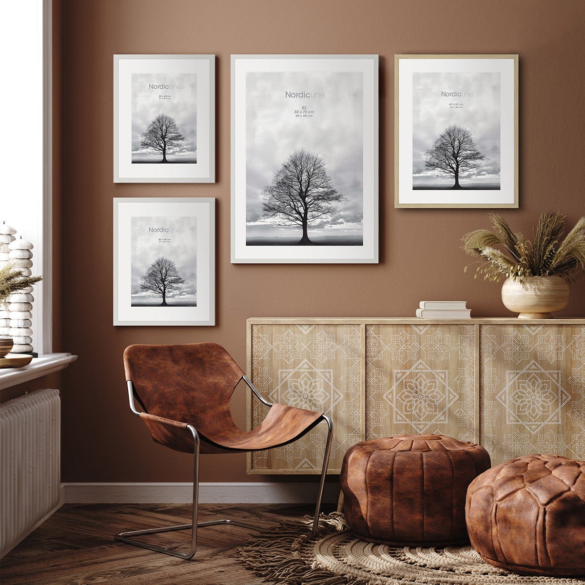 Nordic Line Slim White, 50cmx70cm wall frame - Rathwood Store