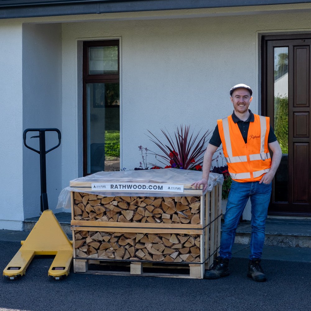 Oak Firewood 1m³ - 440kg Kiln Dried (4 Row) Pallet - Rathwood Store
