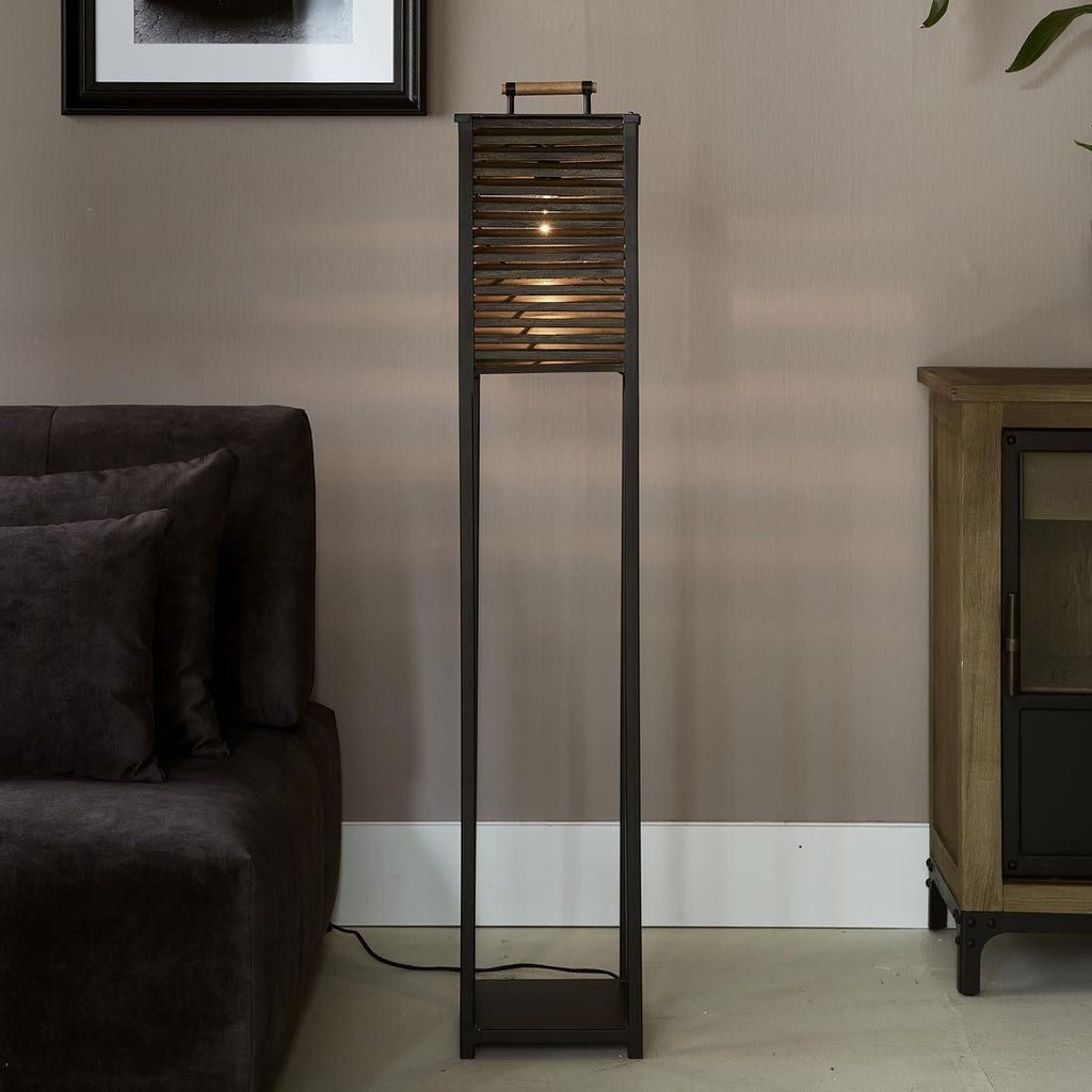 Ocean Cay Shutters Floor Lamp black - Rathwood Store