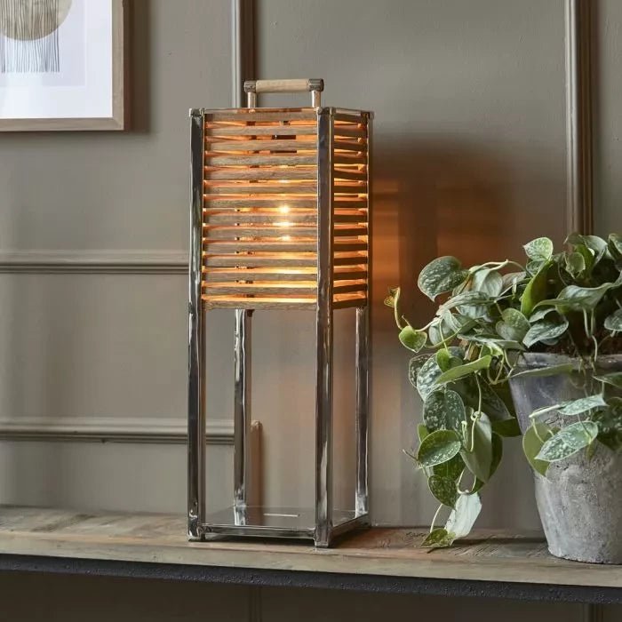Ocean Cay Shutters Tablelamp Silver - Rathwood Store