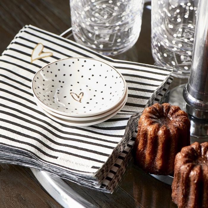 Paper Napkin RM Dots & Stripes Heart - Rathwood Store