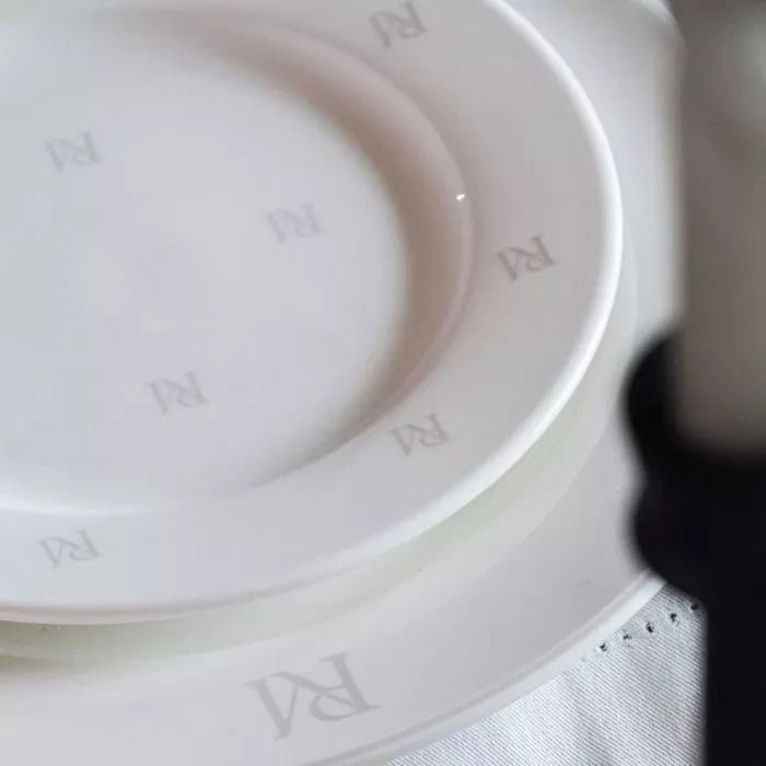 RM Monogram Breakfast Plate - Rathwood Store