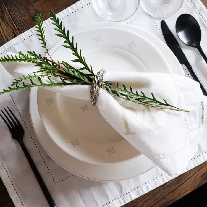 RM Monogram Breakfast Plate - Rathwood Store
