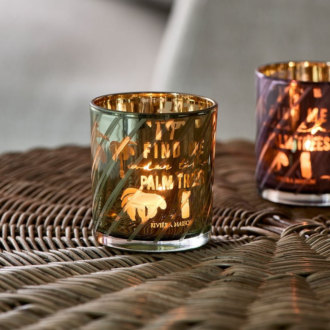 RM Palm Tree Votive green - Rathwood Store