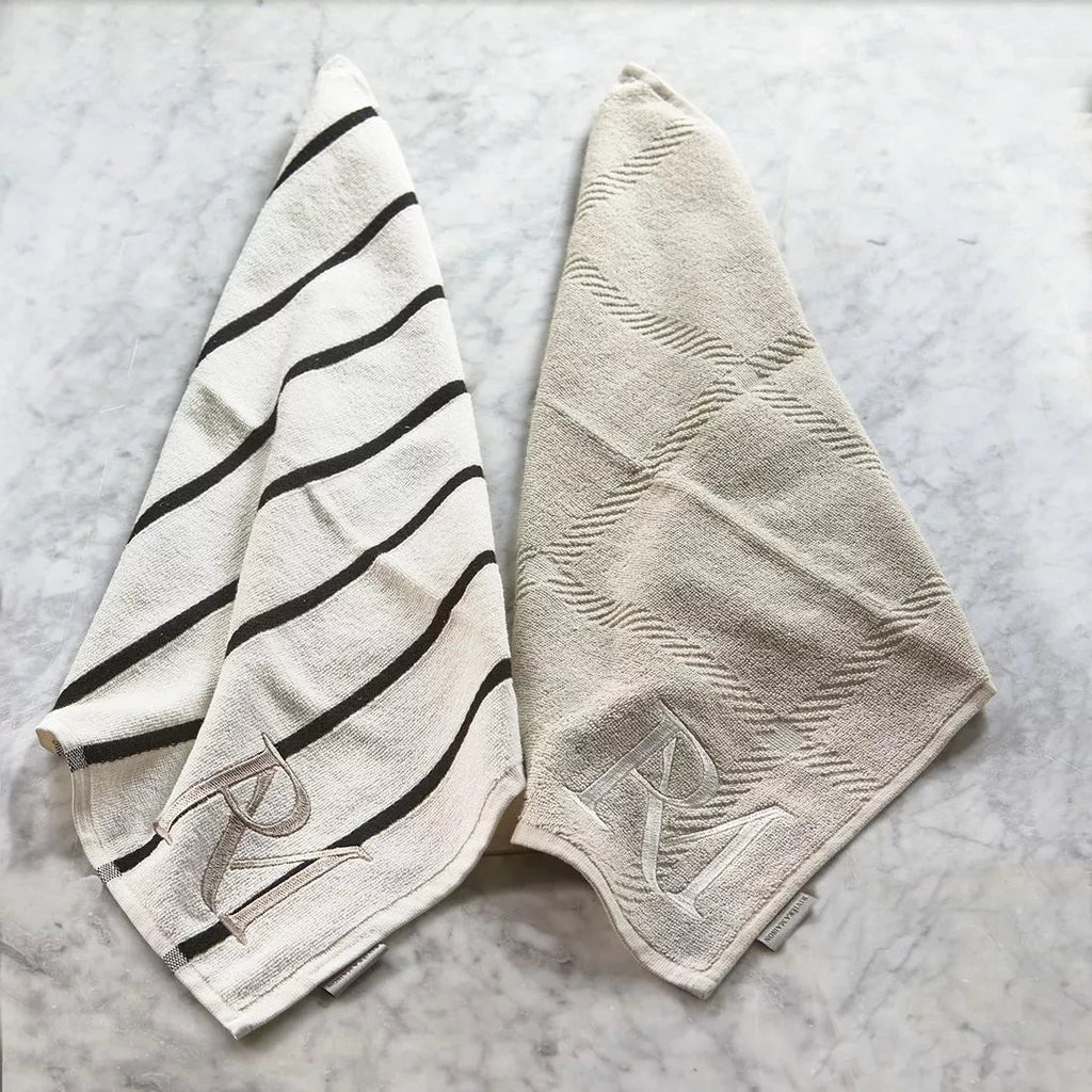 RM Stripes & Check Kitchen Towel Set of 2 - Rathwood Store