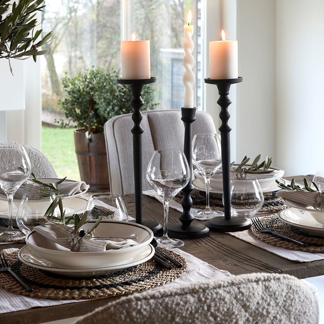 RM Warrington Tower Candle Holder black - Rathwood Store