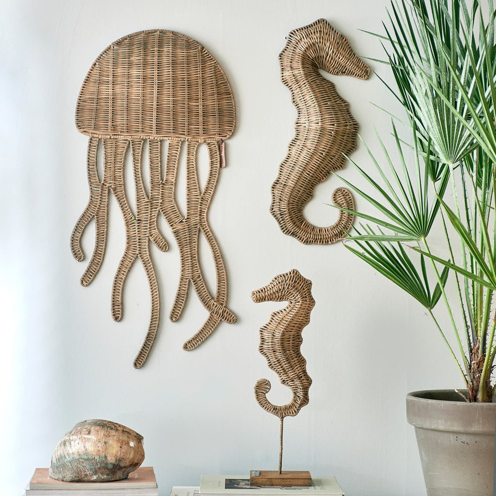 RR Rattan Jellyfish Wall Decoration - Rathwood Store