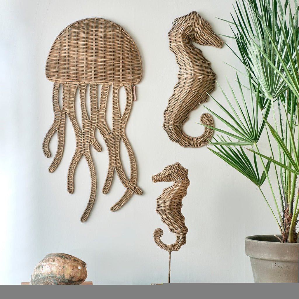 RR Rattan Jellyfish Wall Decoration - Rathwood Store