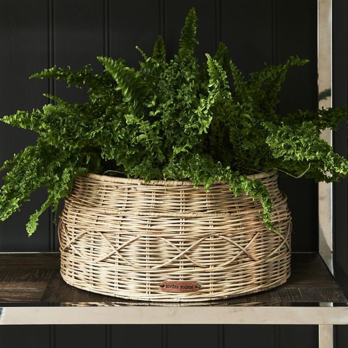 Rustic Rattan Classic Planter Round - Rathwood Store