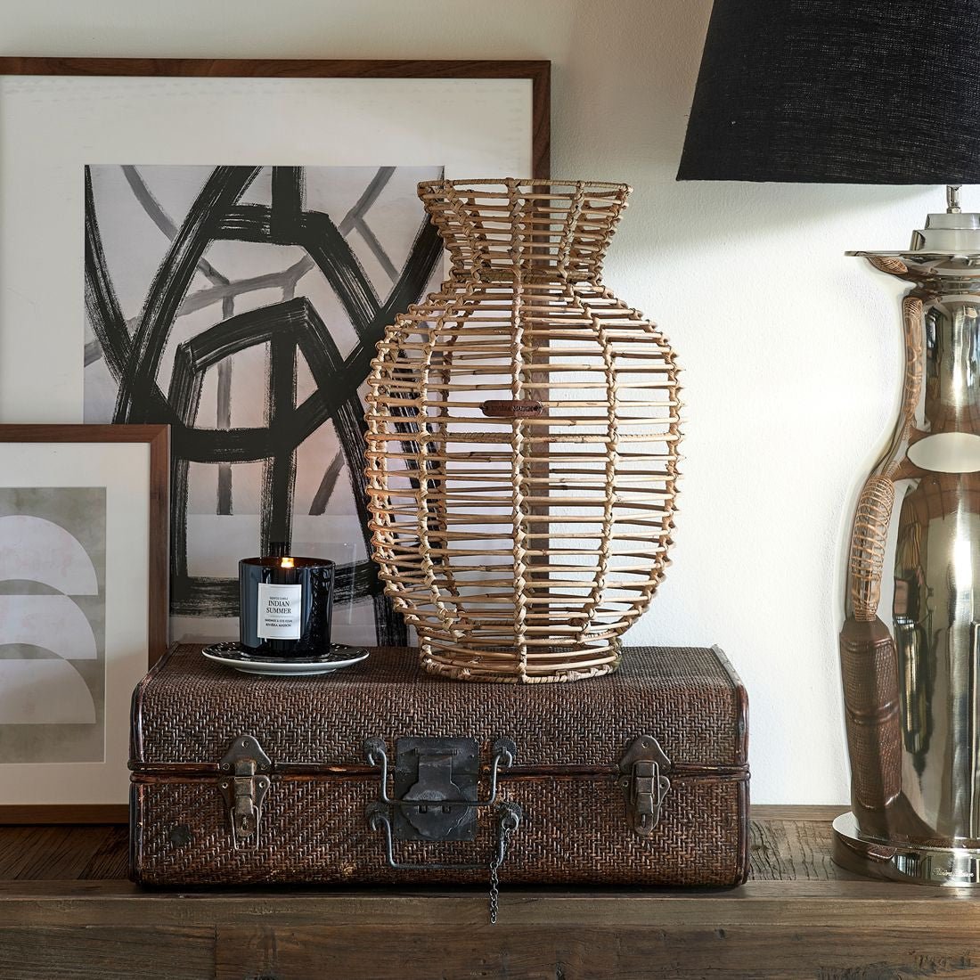 Rustic Rattan Egelantier Vase - Rathwood Store