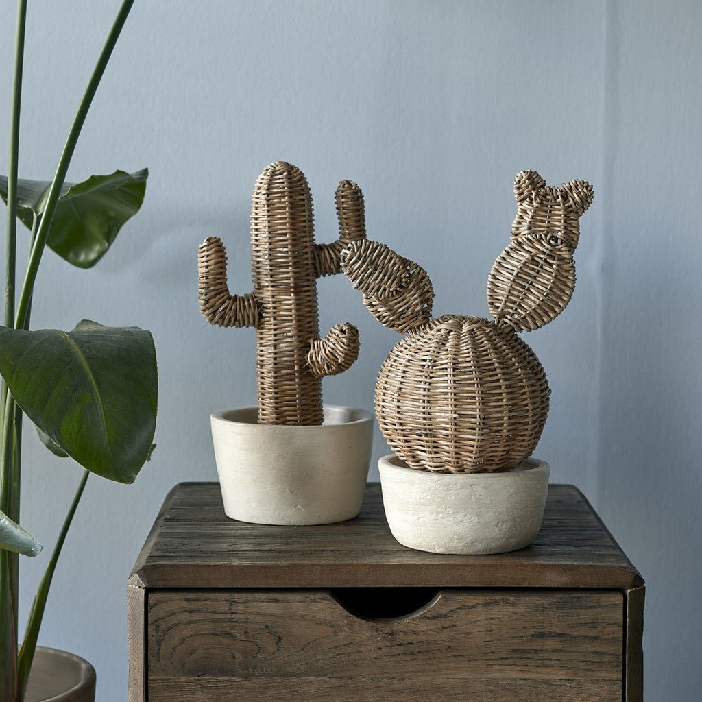 Rustic Rattan Prickly Pear Cactus - Rathwood Store