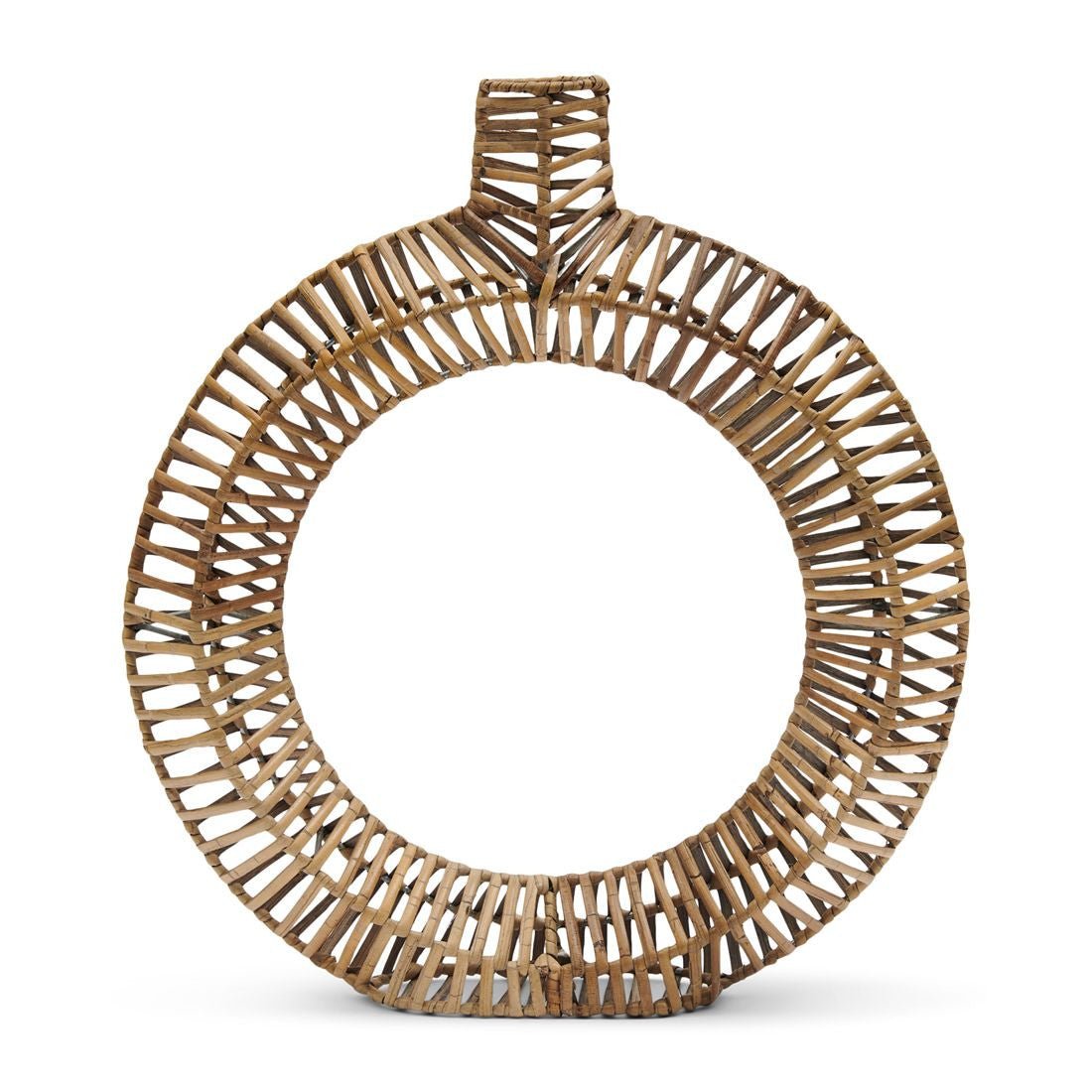 Rustic Rattan Round Decoration Vase L - Rathwood Store