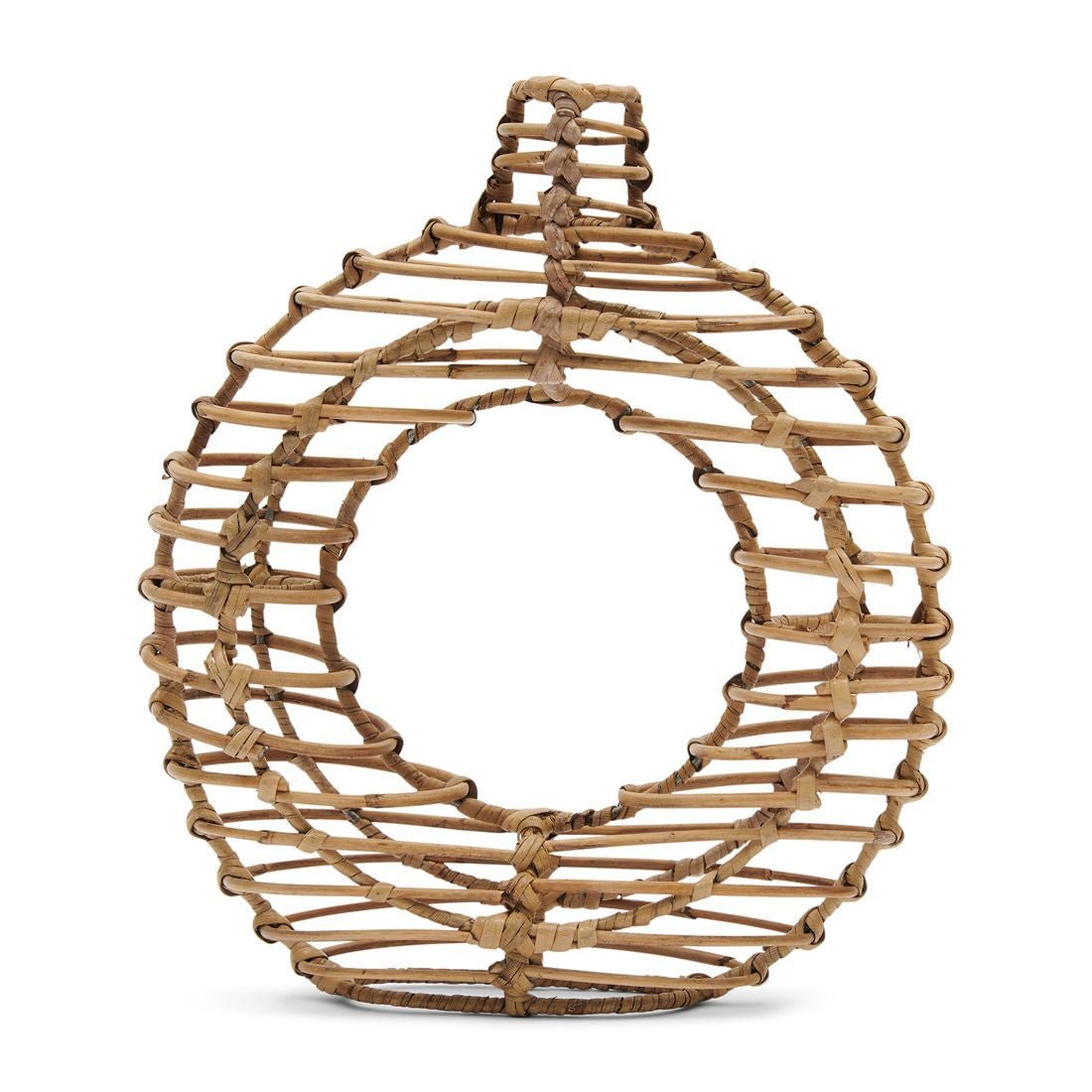 Rustic Rattan Round Decoration Vase M - Rathwood Store