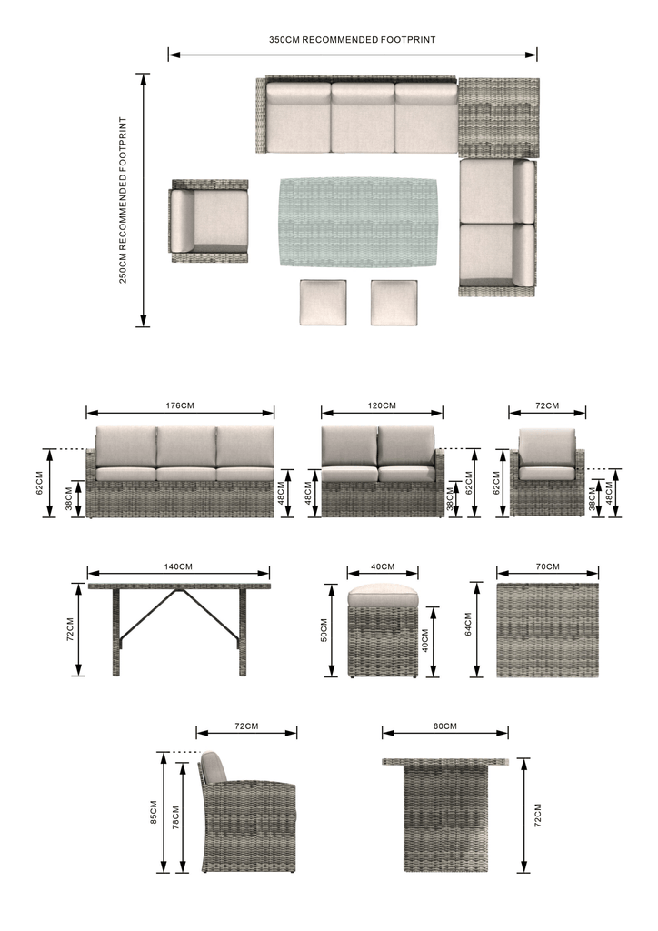 Santiago Sofa Set - Rathwood Store