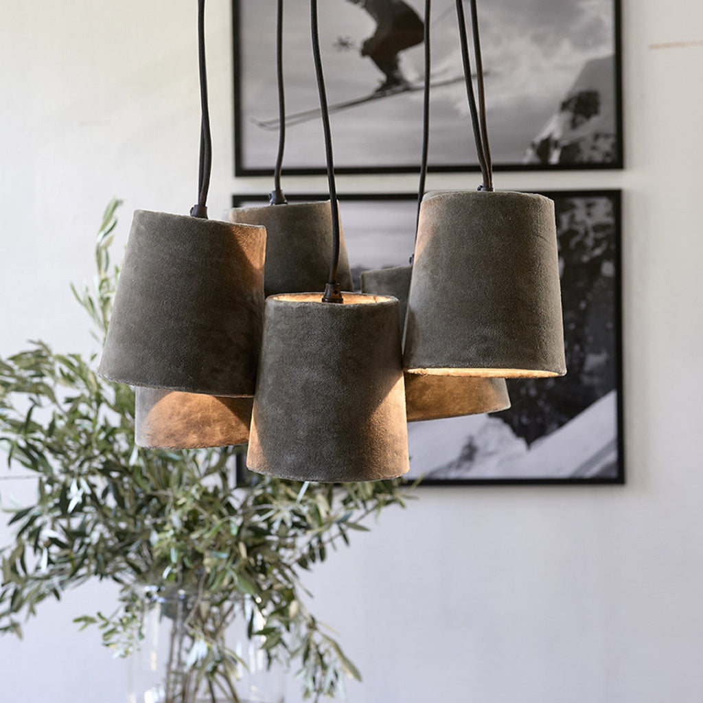 Silverstone 7 Shade Hanging Lamp gr - Rathwood Store