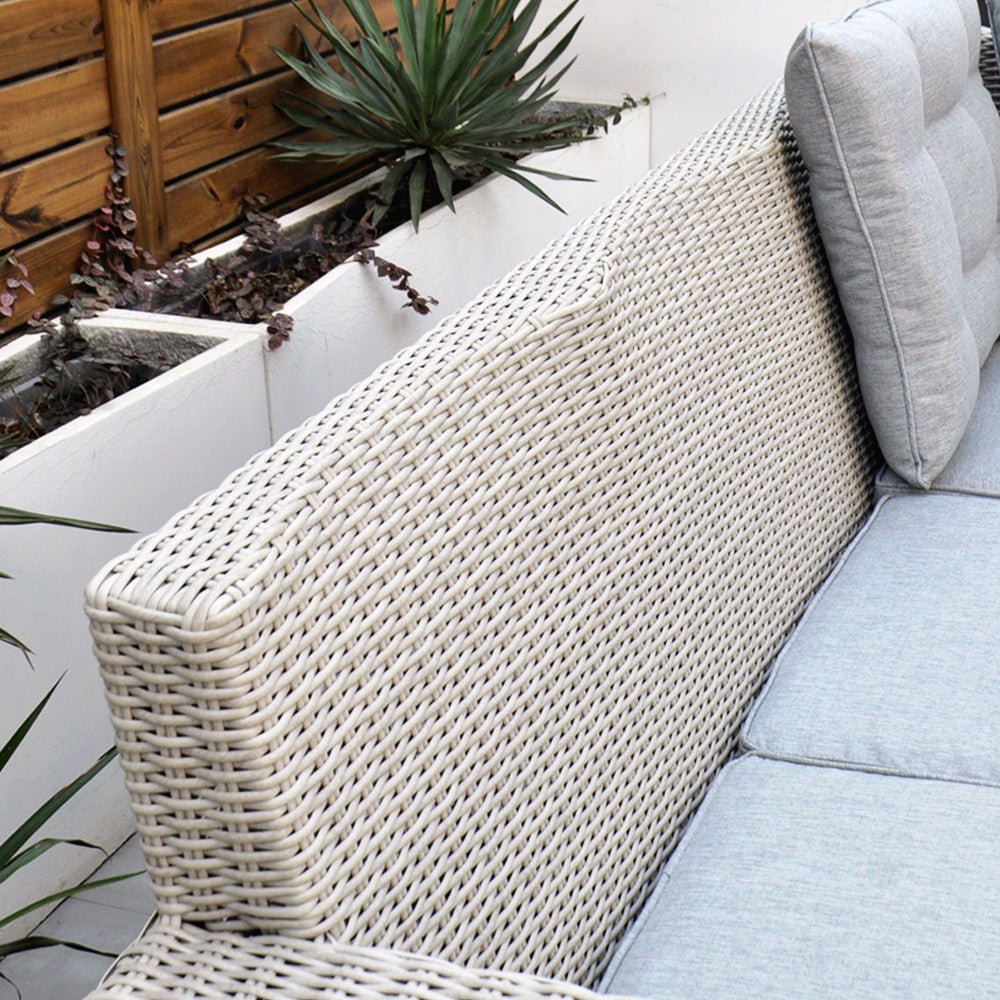 Sorrento - Corner Sofa Set with Table (White Washed) - Rathwood Store