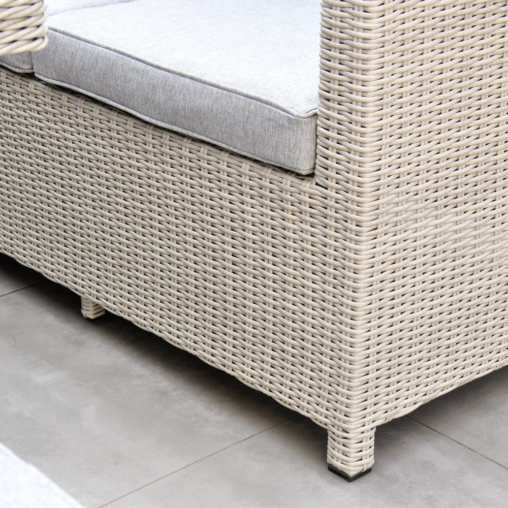 Sorrento - Corner Sofa Set with Table (White Washed) - Rathwood Store