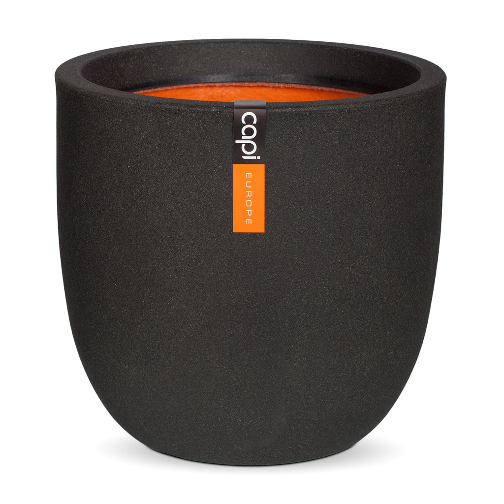 Urban Smooth Smooth Egg Planter (Black) - 34cm Dia - Rathwood Store