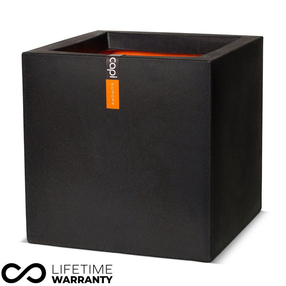 Urban Smooth Square Planter (Black) - 40cm - Rathwood Store