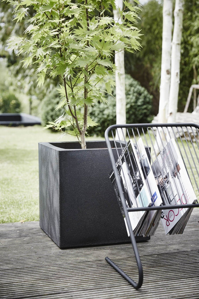 Urban Smooth Square Planter (Black) - 40cm - Rathwood Store