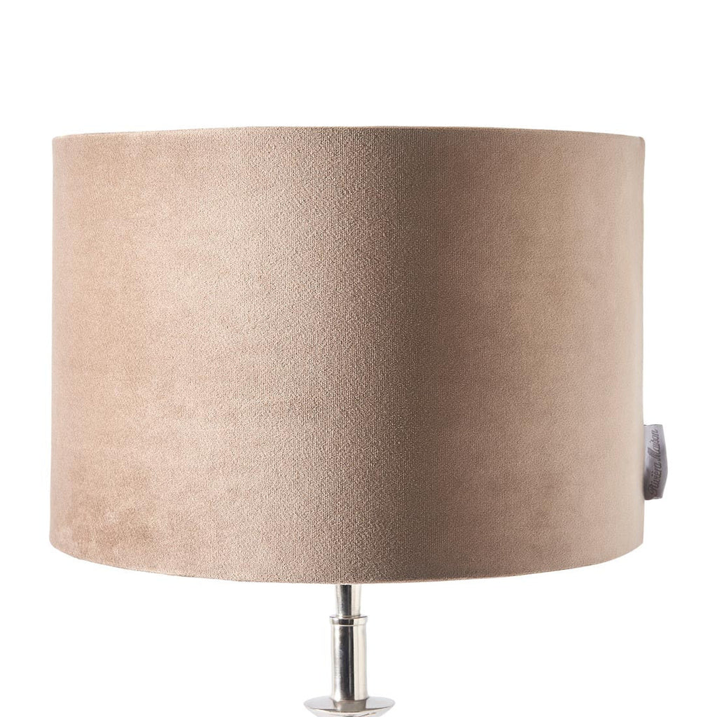 Velvet Cylinder Lampshade sand 20x30 - Rathwood Store