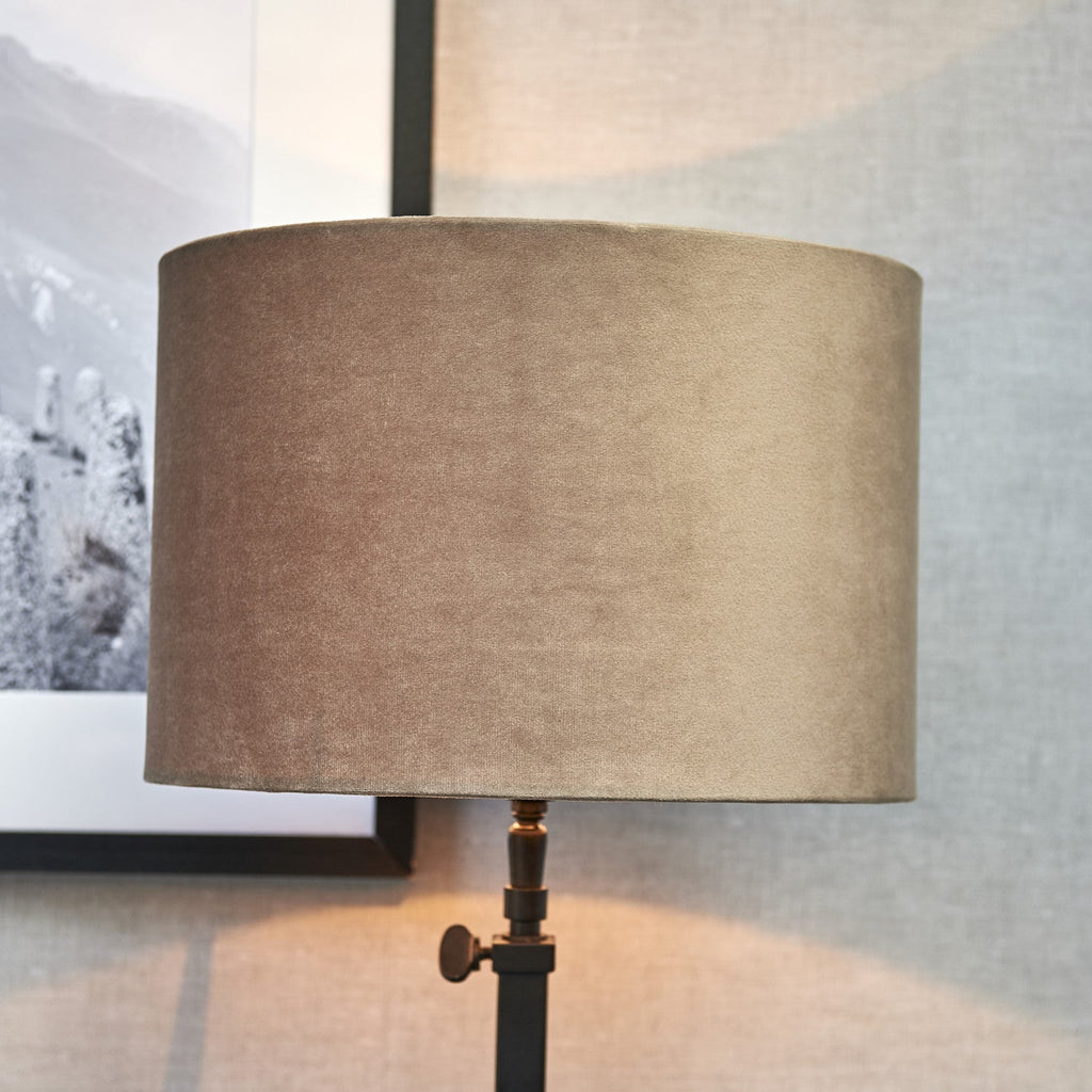 Velvet Cylinder Lampshade sand 20x30 - Rathwood Store
