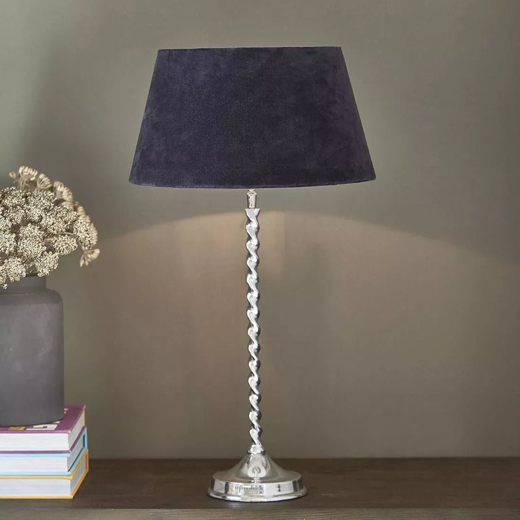 Velvet Lampshade Dark Blue 38x21 - Rathwood Store