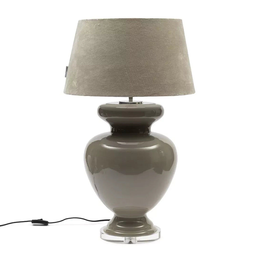 Velvet Lampshade Flax 45x25 - Rathwood Store