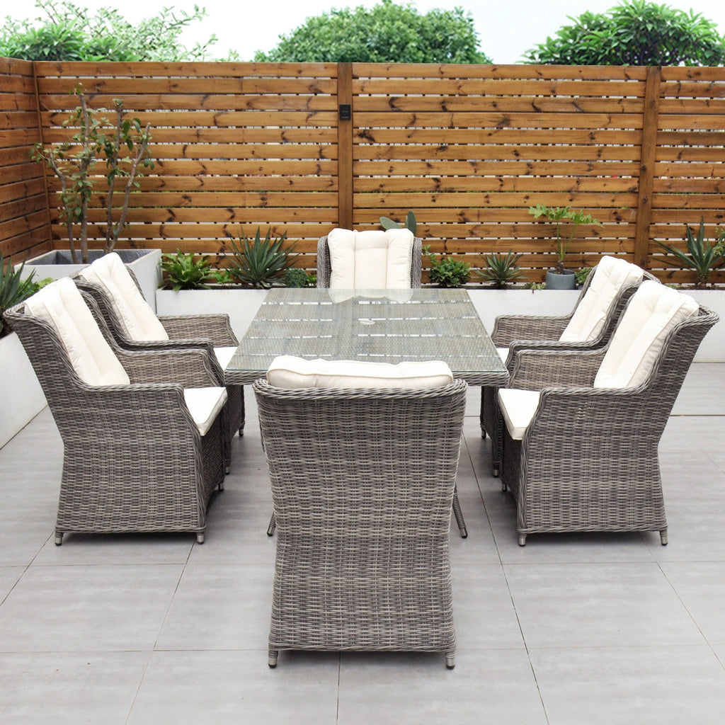 Yale - 6 Seat Set with Rectangular Table (Cream) - Rathwood Store