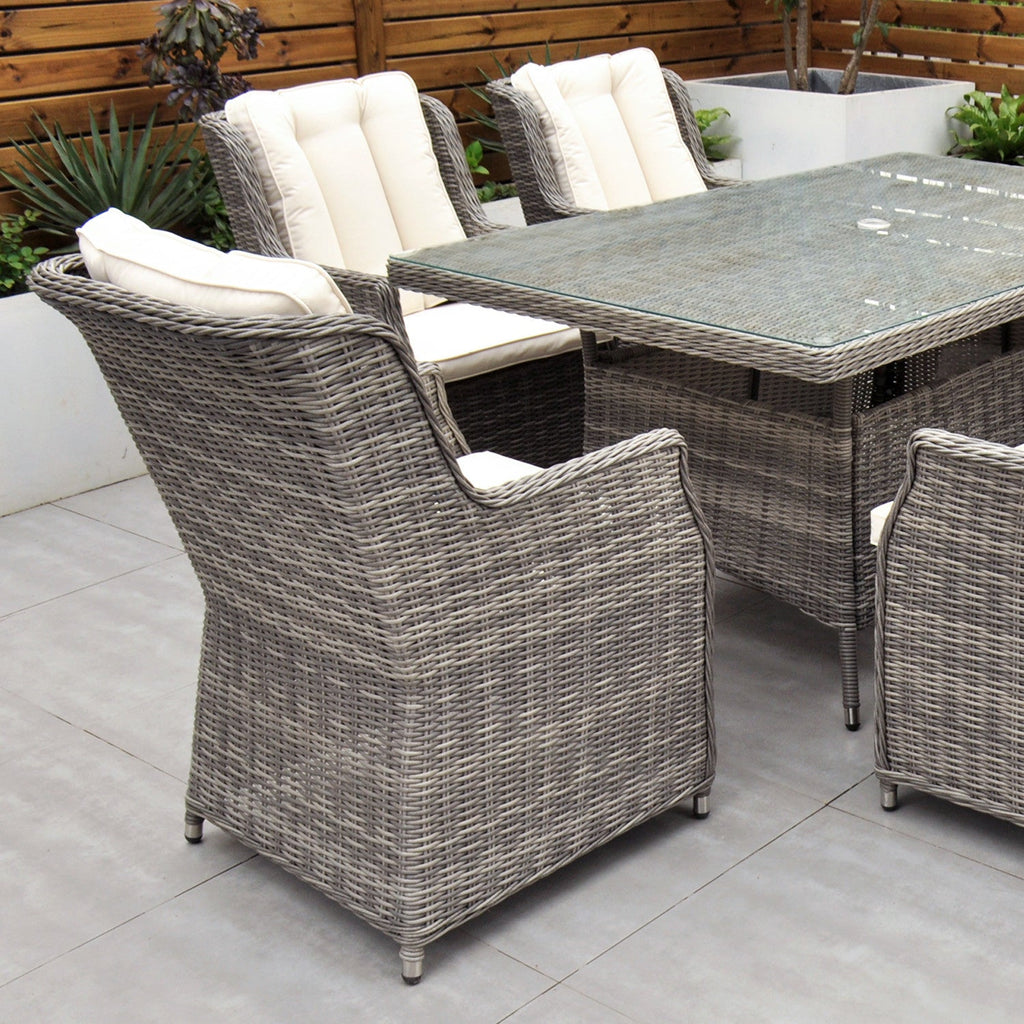 Yale - 6 Seat Set with Rectangular Table (Cream) - Rathwood Store