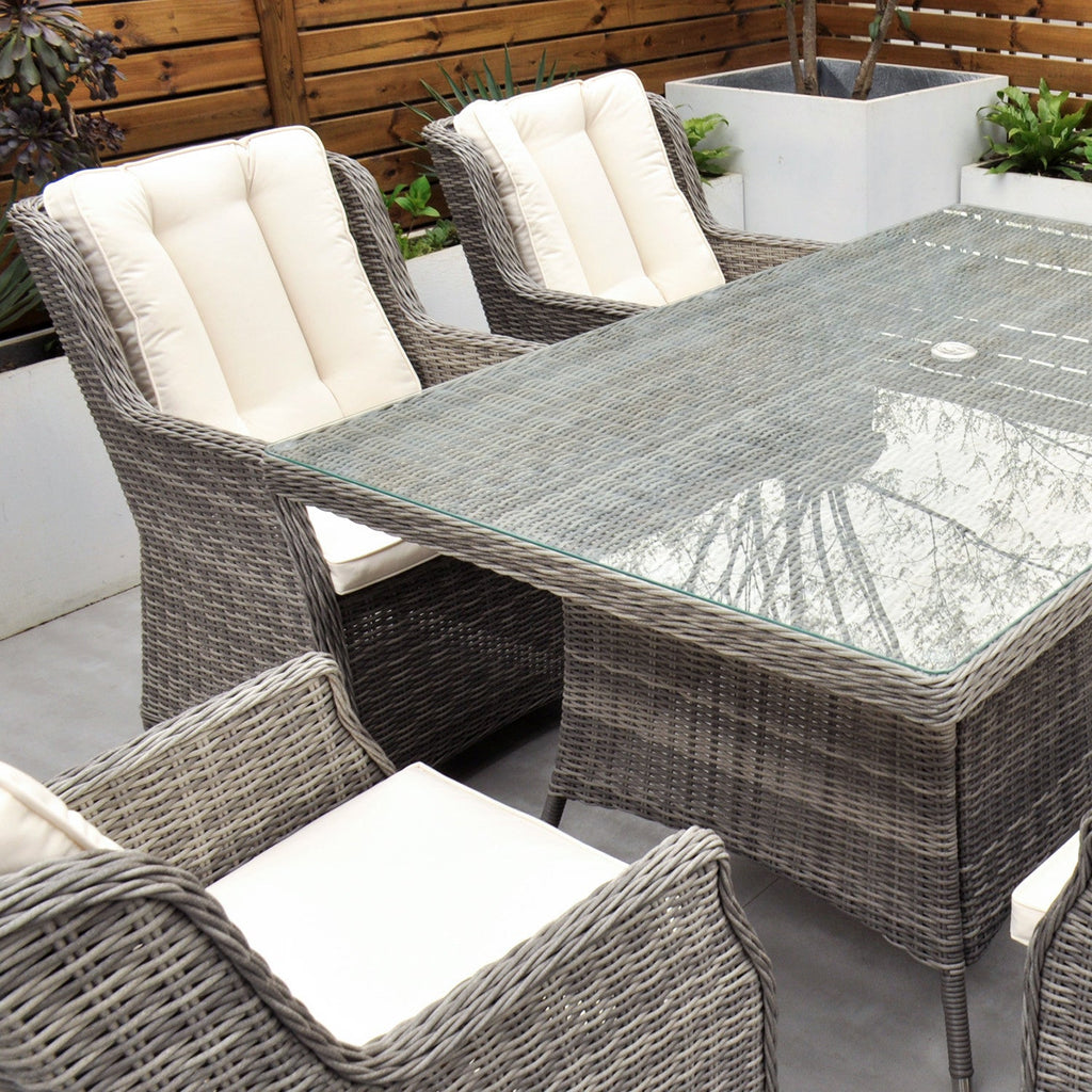 Yale - 6 Seat Set with Rectangular Table (Cream) - Rathwood Store