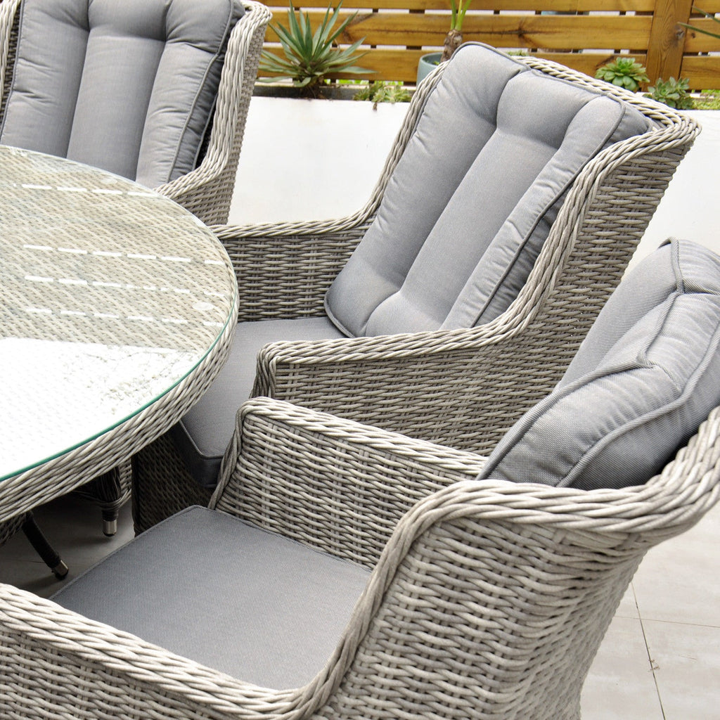 Yale - 8 Seat Set with 170cm Round Table (Dark Grey) - Rathwood Store