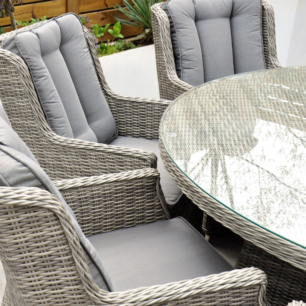 Yale - 8 Seat Set with 170cm Round Table (Dark Grey) - Rathwood Store