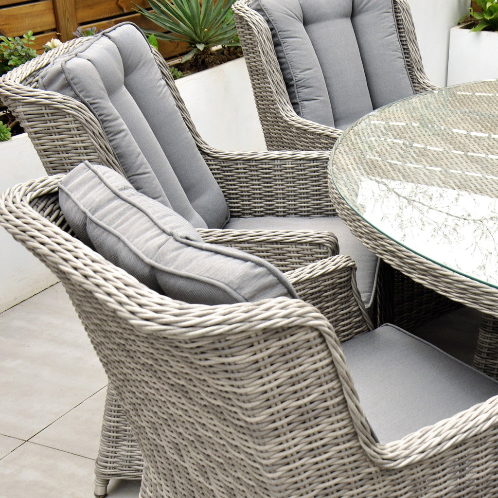 Yale - 8 Seat Set with 170cm Round Table (Dark Grey) - Rathwood Store